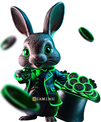 baner bonus z wizerunkiem zająca z monetami