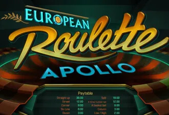 Apollo European Roulette Apollo European Roulette